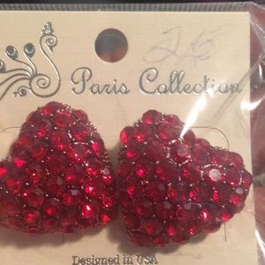 Red Heart Earrings/ Paris collection Sealed
